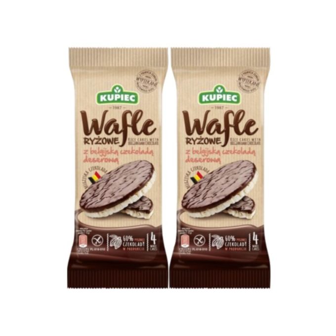 Kupiec Rice Cakes With Dark Chocolate 90g (2-pack)