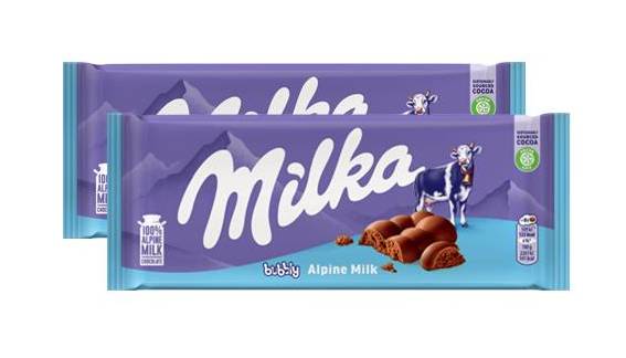 Delicious Milka Chocolate Bubbly Alpine Milk 90g - Maplemart