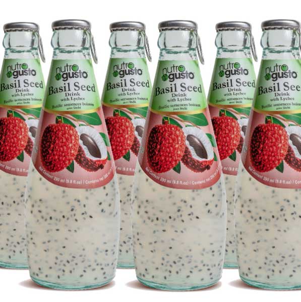 Nutrogusto Basil Seeds with Lychee Juice