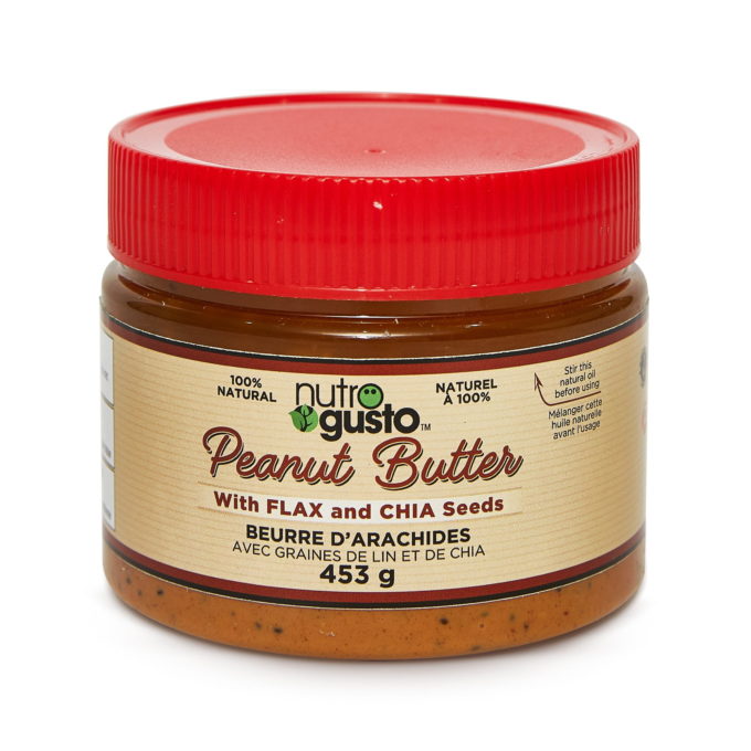 Nutrogusto Peanut Butter With Flax And Chia Seeds 453g