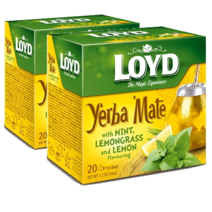 Loyd Yerba Mate With Mint, Lemongrass And Lemon 34g (2-pack)